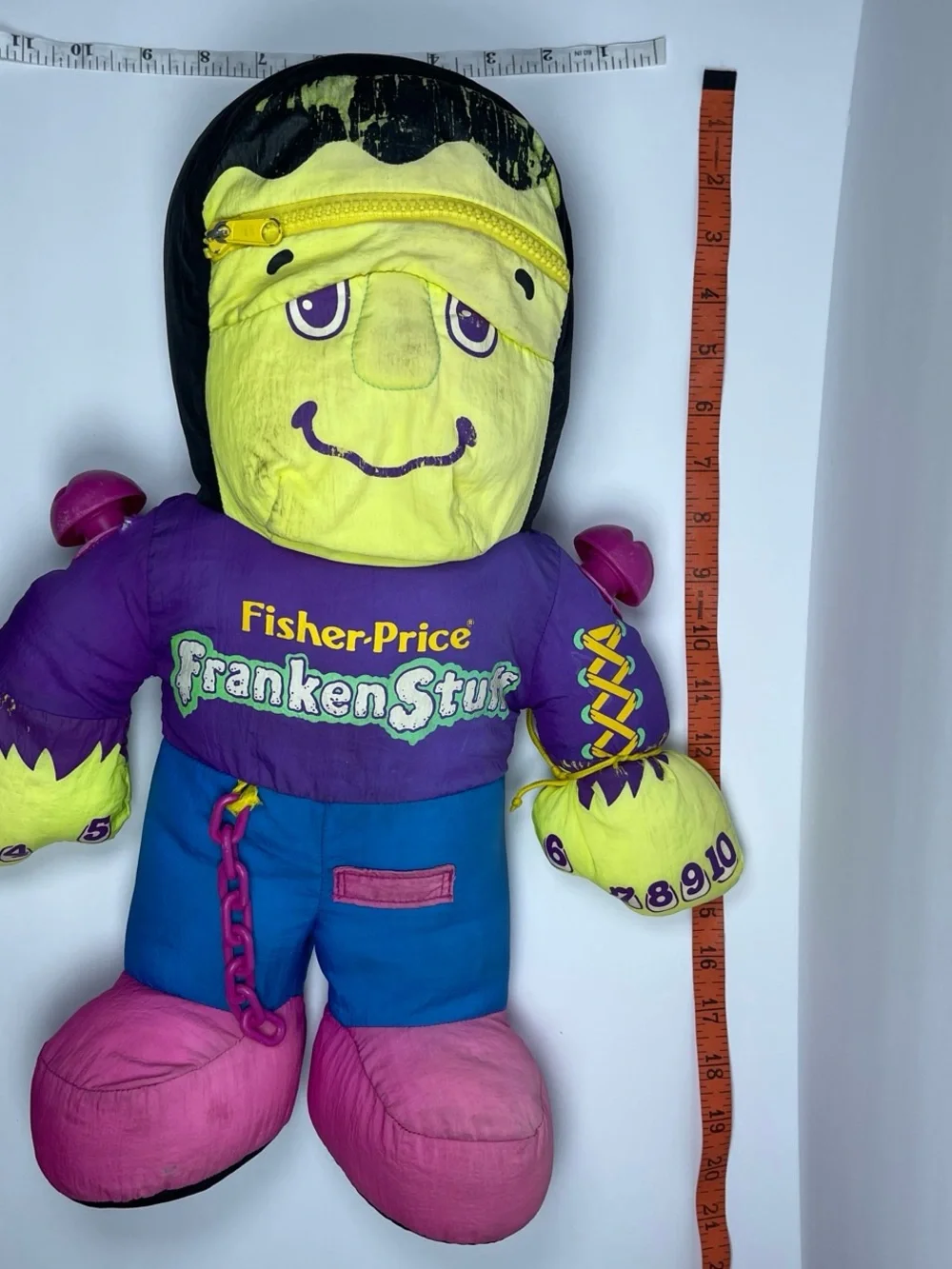 Fisher-Price FrankenStuff Frankenstein Plush Doll Large 24-36 in 1991 MPN 2274